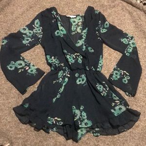 Altar’d State green floral romper